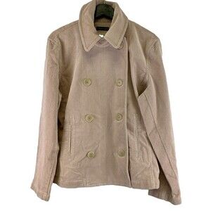 Ralph Lauren Vintage Corduroy Jacket Double Breasted Pink Collar Button Women XL